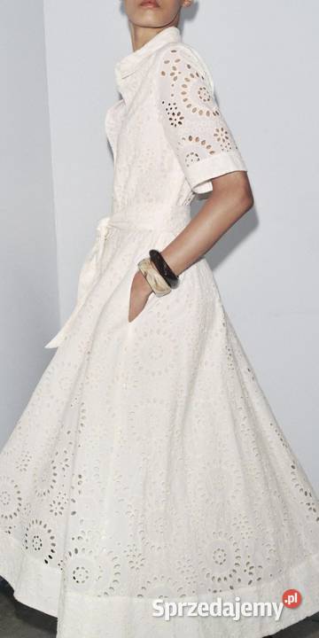 Sukienka midi ażurowa XL hafty Zara XXL Spódnice i sukienki Warszawa