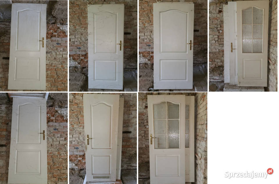 8 drzwi wewnętrznych z klamkami zamkami Bielsko-Biała sprzedam