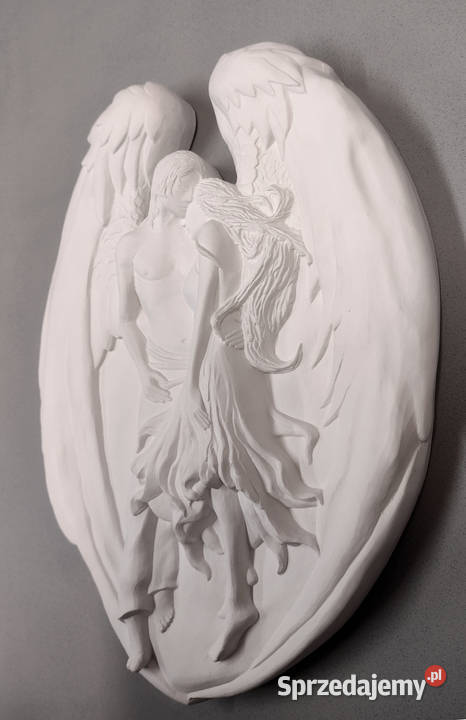 PŁASKORZEŹBA zakochany ANIOŁ ozdoba DEKORACJA na Warszawa
