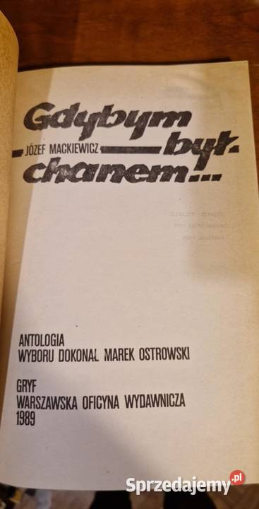 Gdybym był Chanem Józef Mackiewicz 1989 książka Dąbrowa Górnicza