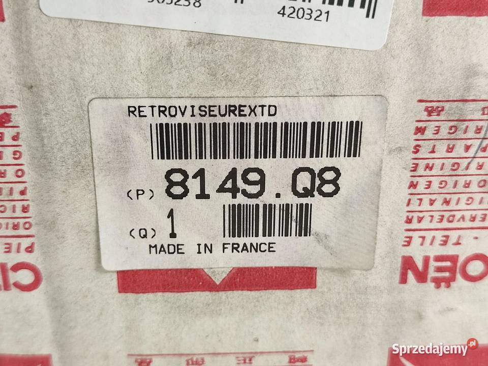 LUSTERKO PRAWE 6PIN PEUGEOT C5 II RC RE 2004 sprzedam