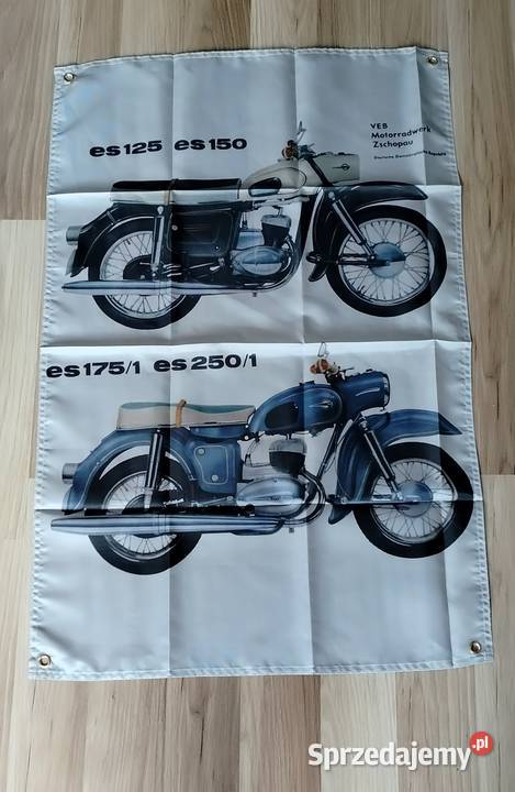 Baner plakat mz TS 125150 es etz trophy Gadgety motoryzacyjne Gniezno sprzedam
