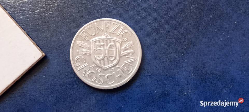Stare monety 50 groszy 1947 Austria Lesko