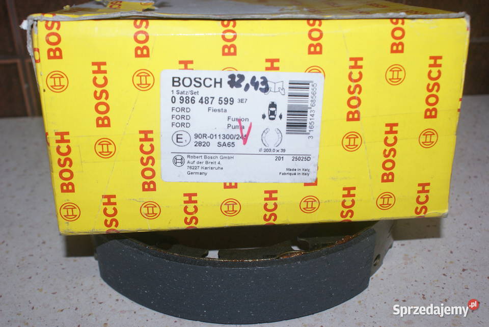 0 986 487 599 BOSCH SZCZĘKI HAMULC FORD FIESTA mazowieckie Białobrzegi