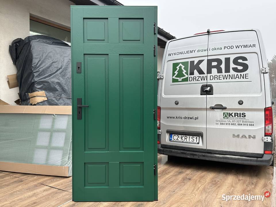 Drzwi drewniane zewnętrzne nietypowe 99x225 Grzybno