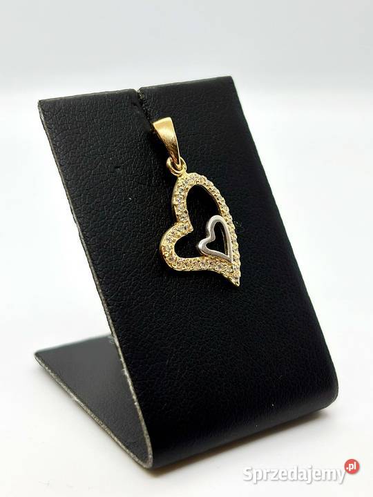 Nowa złota zawieszka pr 585 123g Serce Wisiorki Elbląg