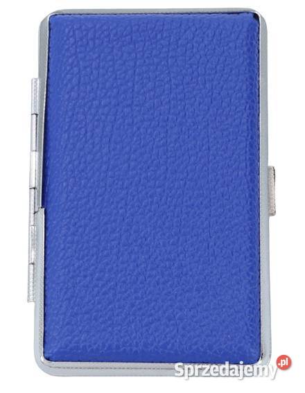 Niebieska Papierośnica SLIM Metalowe Pudełko na Ostrowy nad Okszą