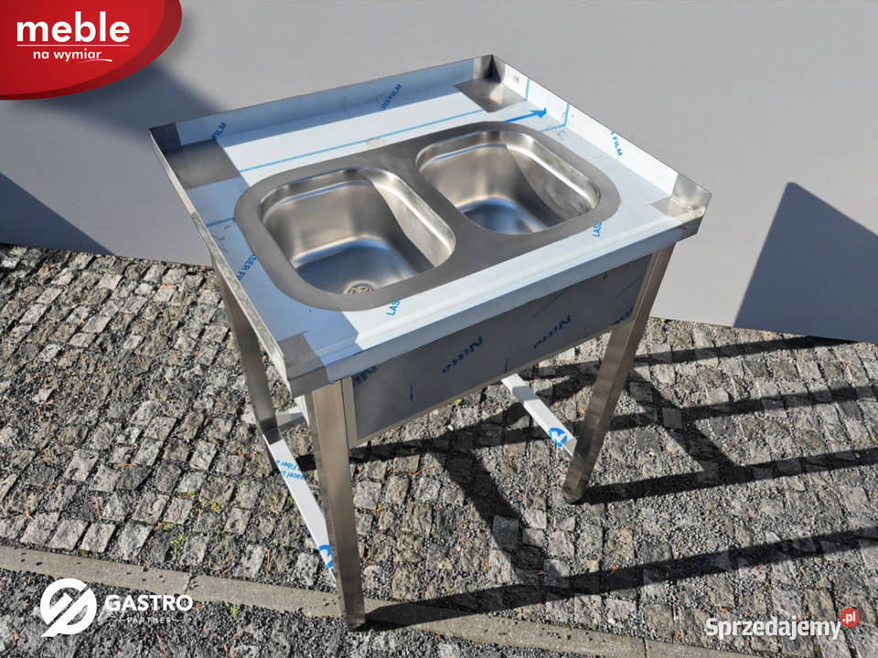 Zlew gastronomiczny 2 komorowy spawany Ostrów Wielkopolski