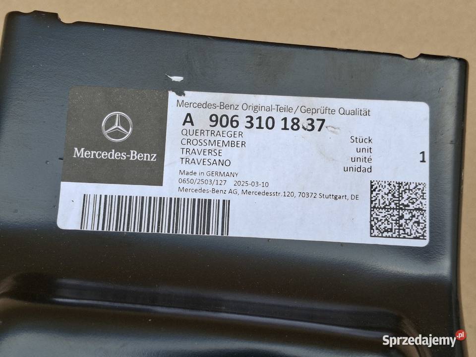 MERCEDES SPRINTER W906 MOCOWANIE RESORU UCHWYT dostawcze Części montażowe Bieleń