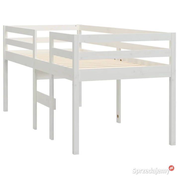 Wysokie łóżko białe lite drewno sosnowe 75x190 Warszawa