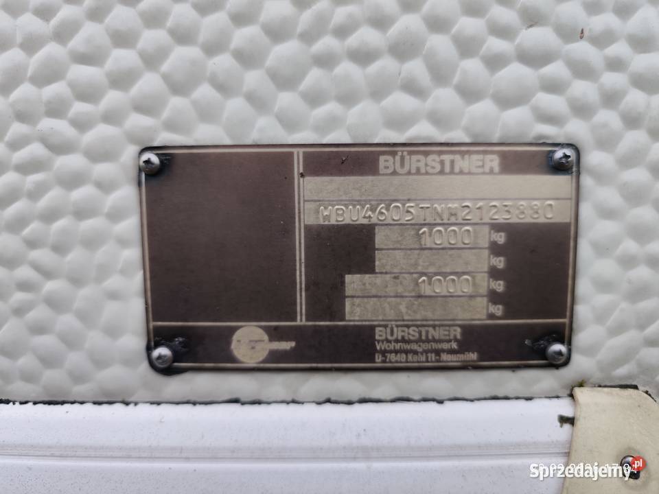 Przyczepa Kemping Domek Budowa Burstner Club Błonie