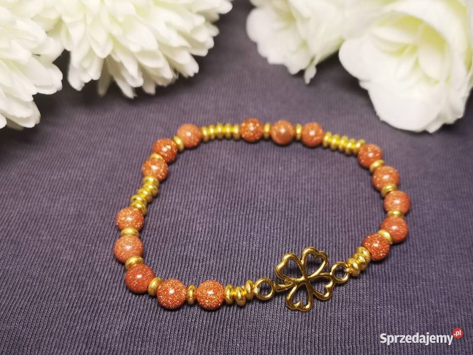 Bransoletka damska z naturalnego kamienia piasek Kielce