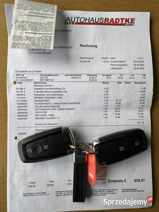 Ford EcoSport relingi dachowe Szczecin