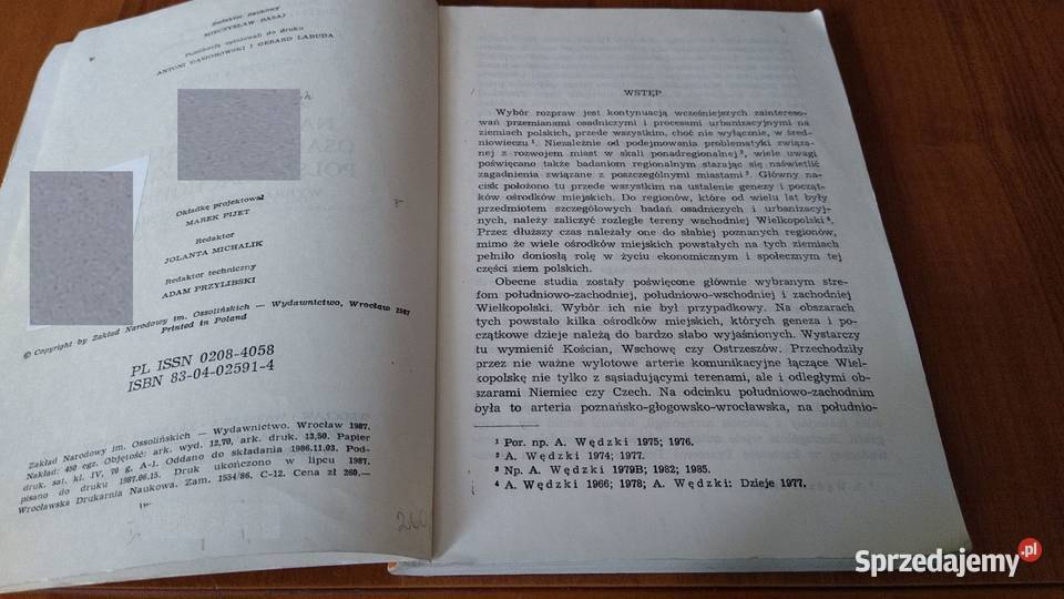Ze studiów procesami osadniczymi ziem Polski Rok wydania 1987 Gdańsk