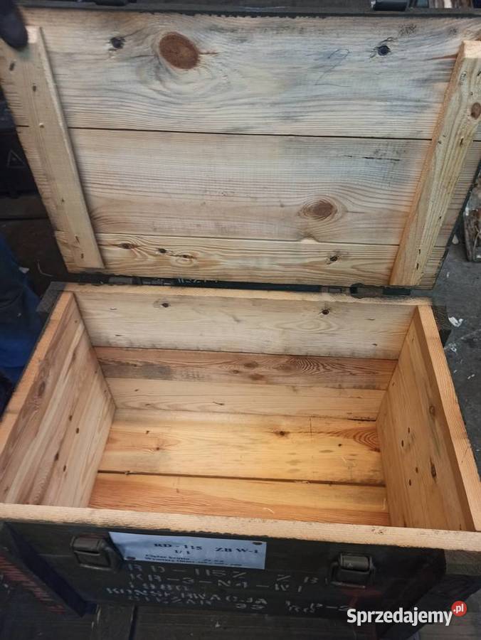 Skrzynia drewniana 56 x 35 x 24 wojskowa Skierniewice