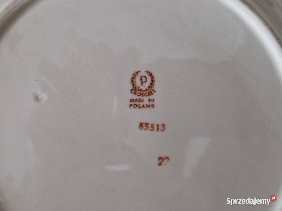 Plaskie talerze obiadowe Zakłady Porcelany i Warszawa