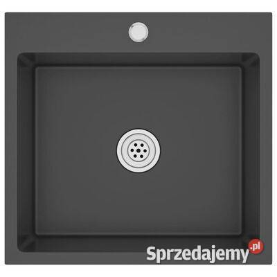 Ręcznie robiony zlew kuchenny czarny stal Akcesoria kuchenne Warszawa