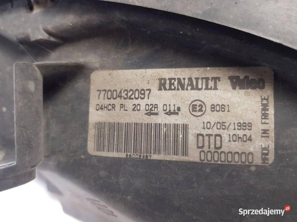 LAMPA PRAWA PRZÓD 7700432097 RENAULT MEGANE Lipno