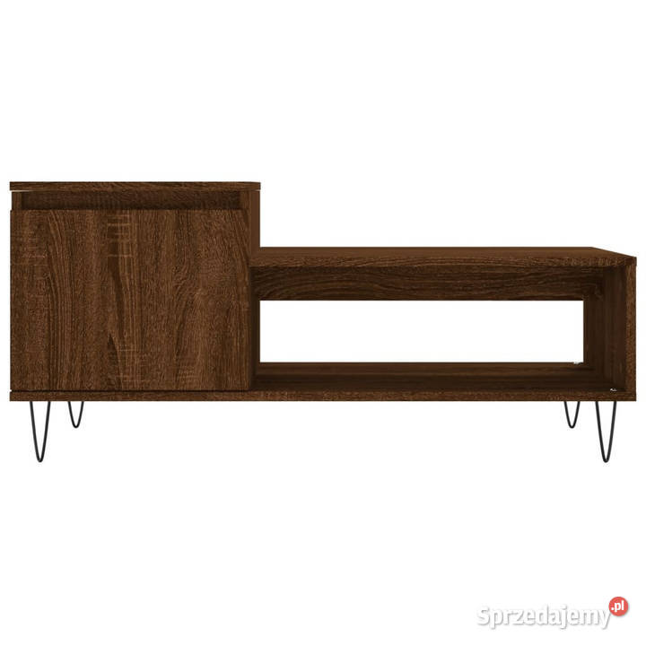 Stolik kawowy brązowy dąb100x50x45 materiał Warszawa