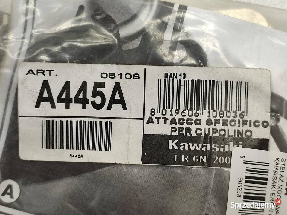 STELAŻ MOCOWANIE SZYBY KAWASAKI ER6N 650 0508 osobowe