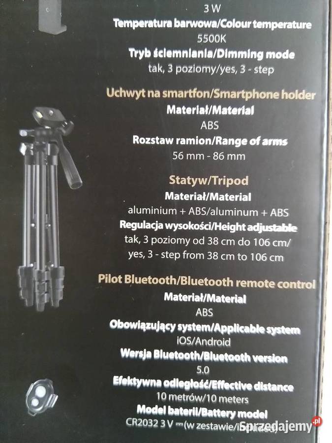 NAJTANIEJ Zestaw Vloggera z Regulowanym Statywem Pozostałe Zabrze