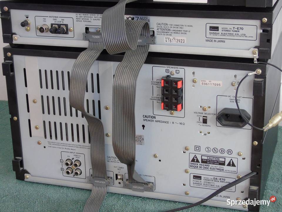Wieża stereo Sansui z gramofonem korektor AUX Jasło