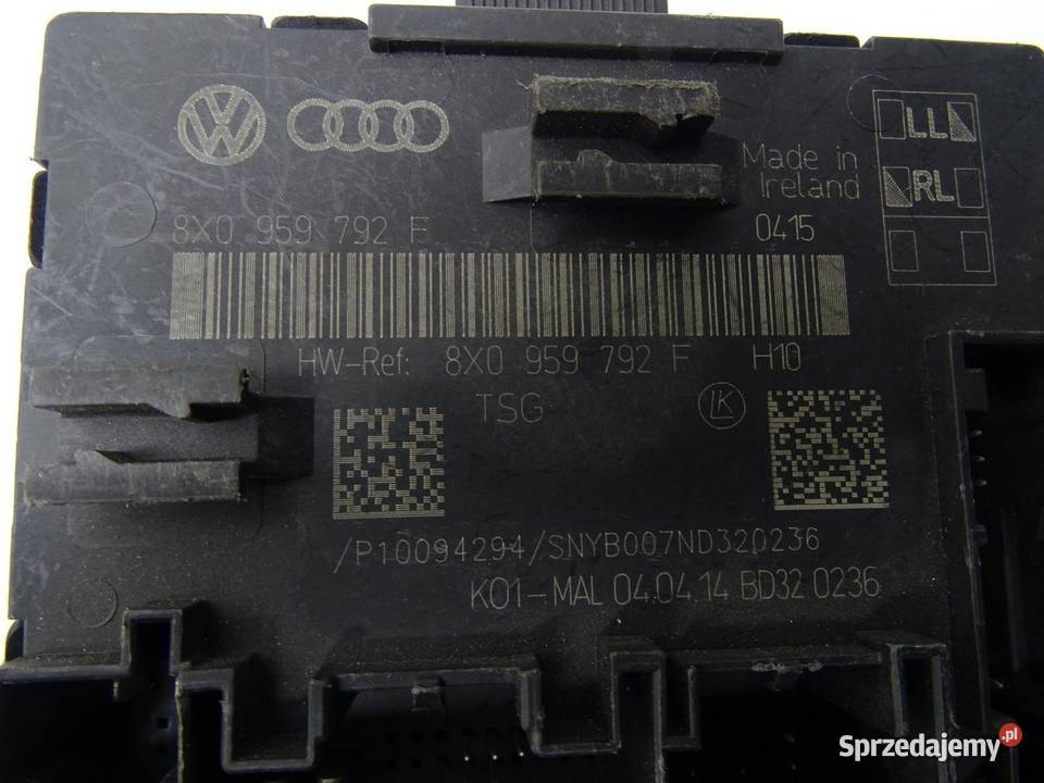 MODUŁ STEROWNIK DRZWI 8X0959792E SKODA SUPERB II osobowe