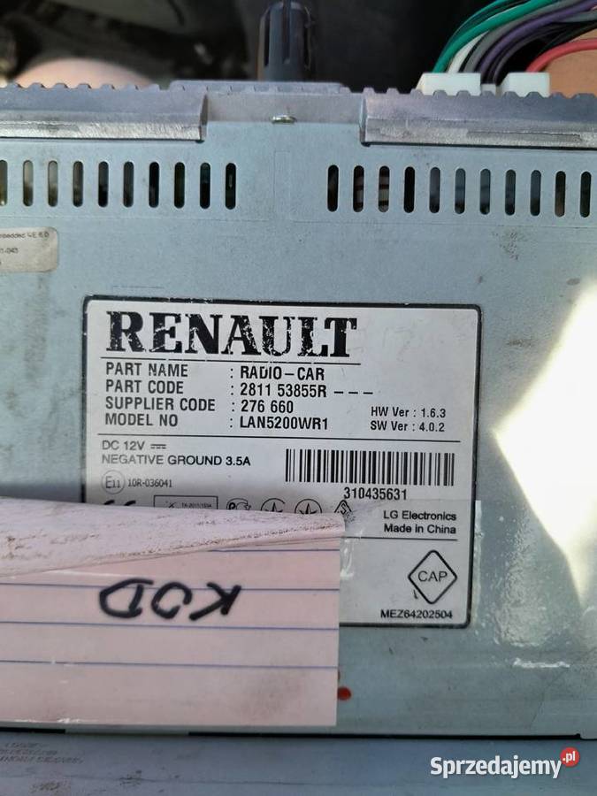 Radio samochodowe renault Warszawa sprzedam