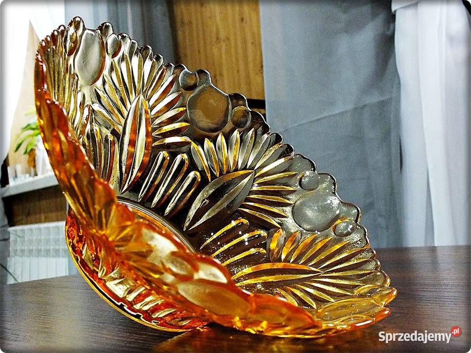 Stara Patera Misa szklana Salatera Carnival Żary