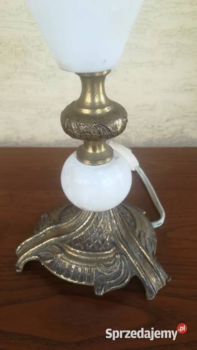 Lampka 8 stylowa lampa stołowa nocna mosiężna Garwolin