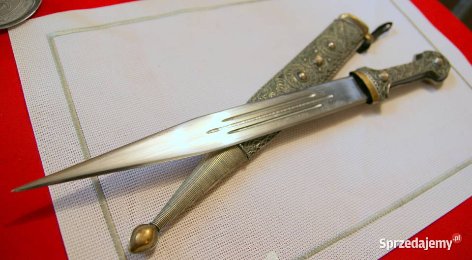 Oryginalny kindżał kamakaukaski ostry sztylet XX Sokółka