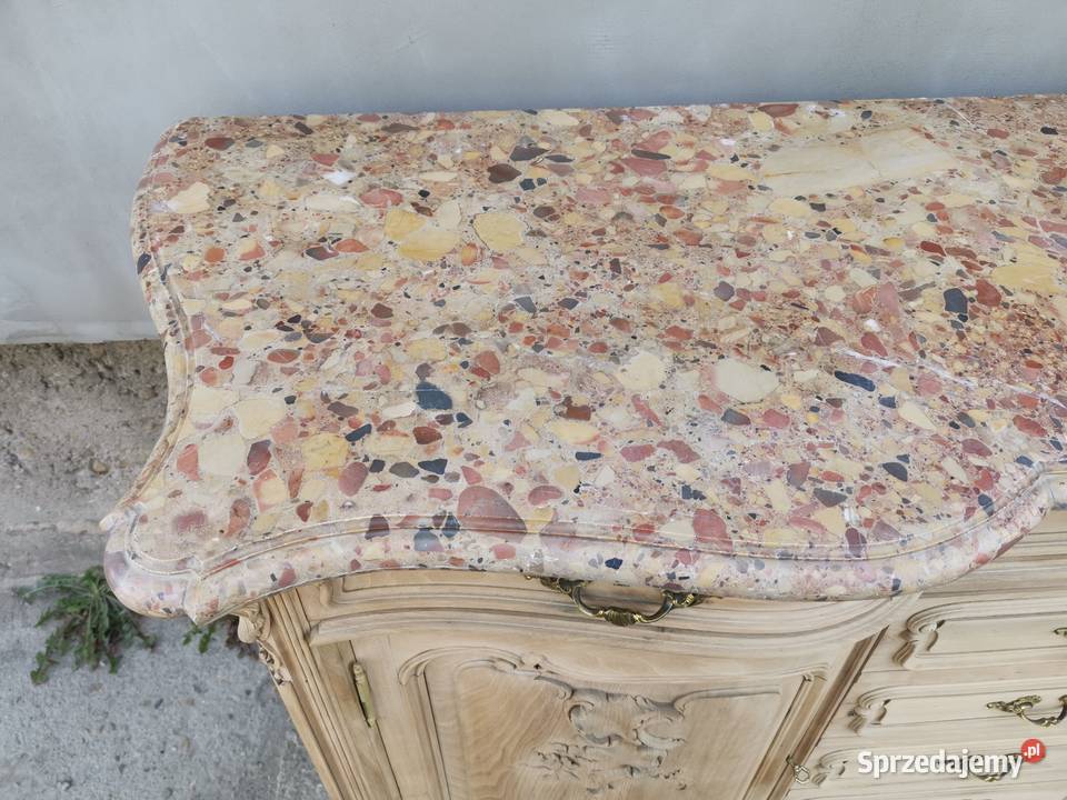 Francuska komoda bufet z marmurowym blatem