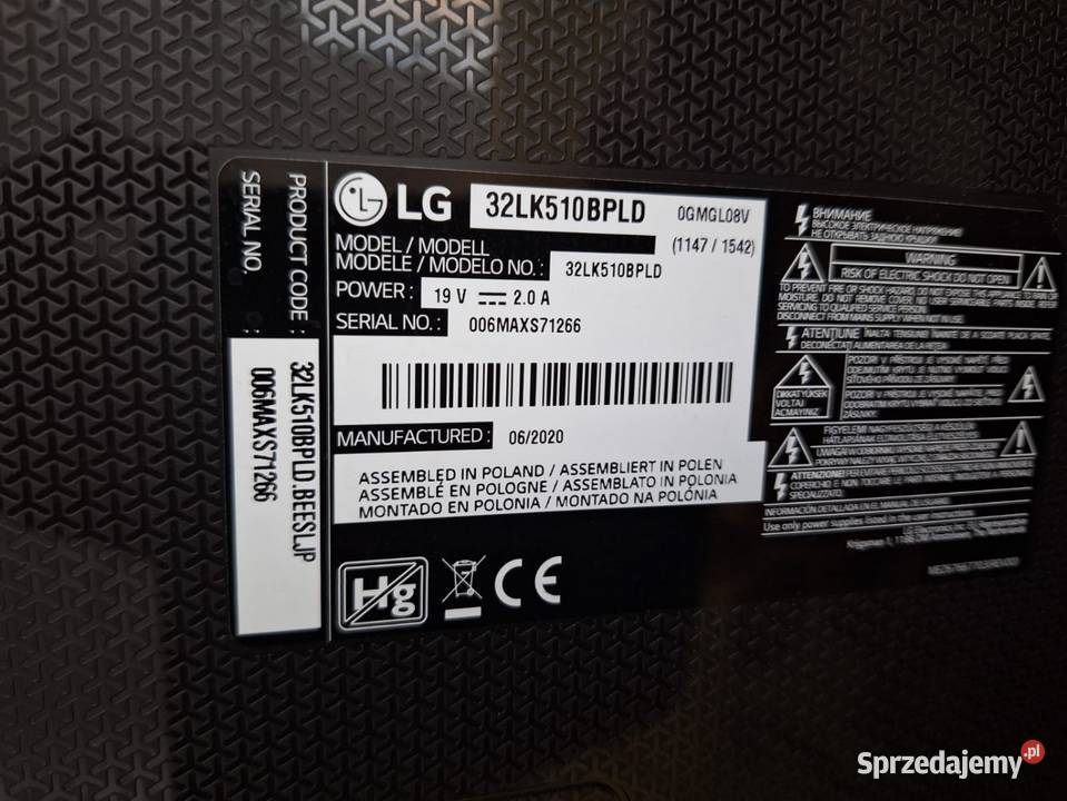 Telewizor LG32LK510BPLD Kraków sprzedam
