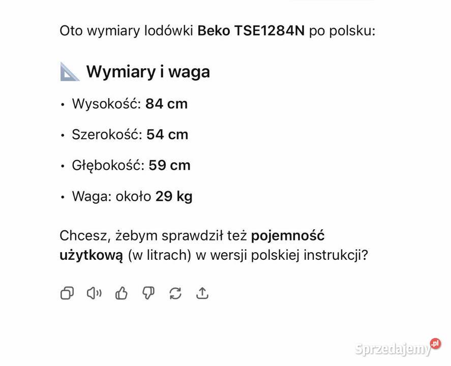 LODÓWKA BEKO NOWA Dom i Ogród Poznań