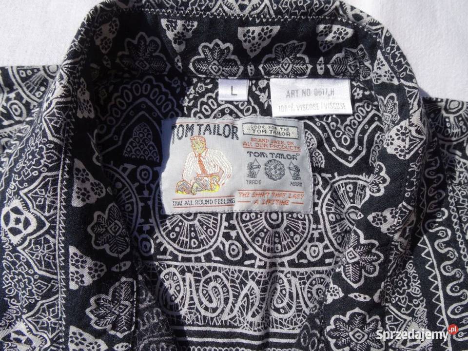 Tom Tailor Koszula męska wiskoza wzór 2XL 3XL biały Nowy Sącz