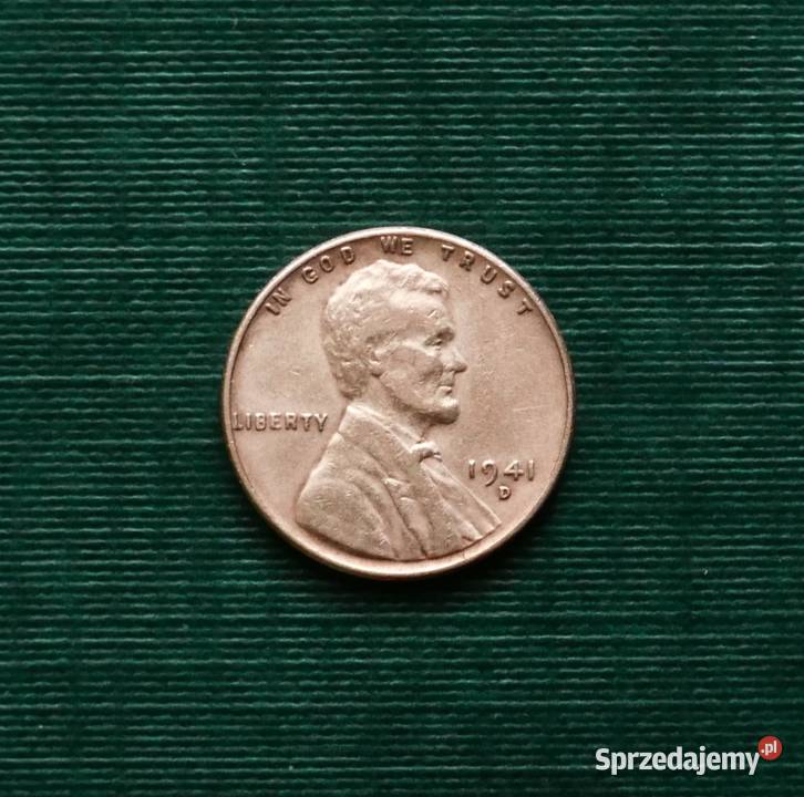 USA 1 cent 1941r Wheat Penny Lincoln Znak Gliwice sprzedam