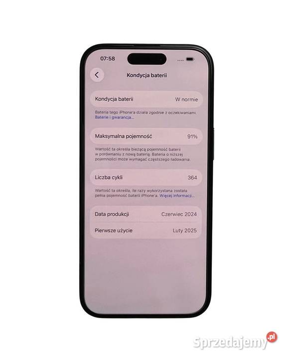 iPhone 15 128GB 91 kondycji MAŁO CYKLI OKAZJA Cmolas