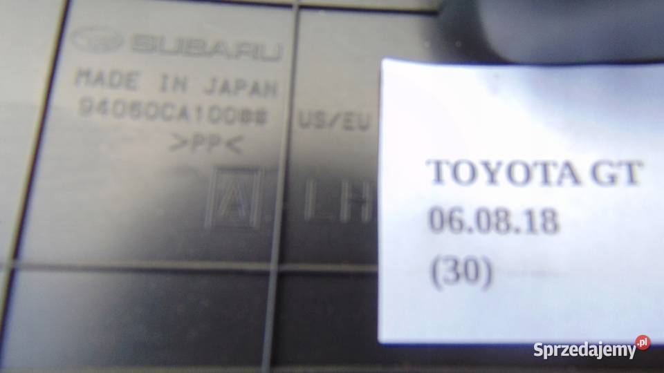 PLASTIKI WNĘTRZA OSŁONA TOYOTA GT86 2 osobowe Nowy Tomyśl