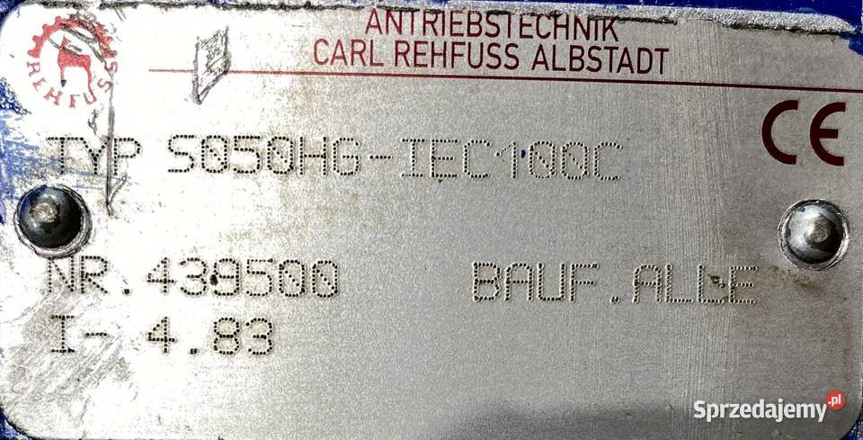 motoreduktor przekładnia 3kW 290obr Pozostałe Pigża