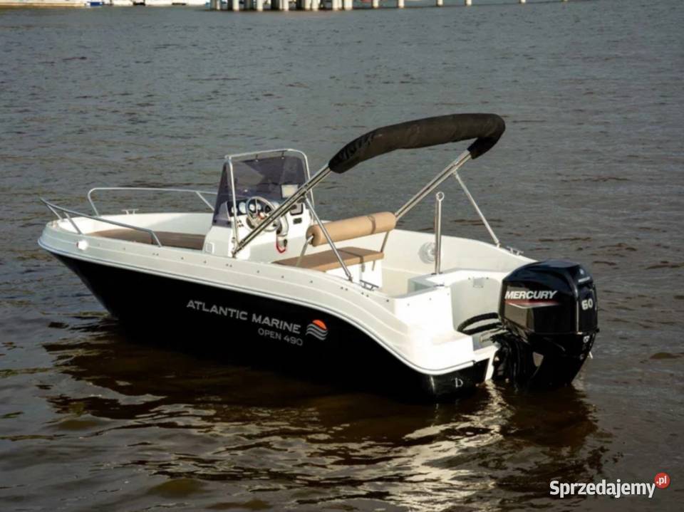 Łódź Atlantic Marine 490 Open Mercury F60 ELPT pełny VAT mazowieckie Płock