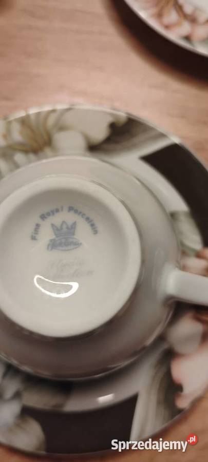Filiżanki do kawy porcelana Karolina Filiżanki i spodki śląskie Kłobuck