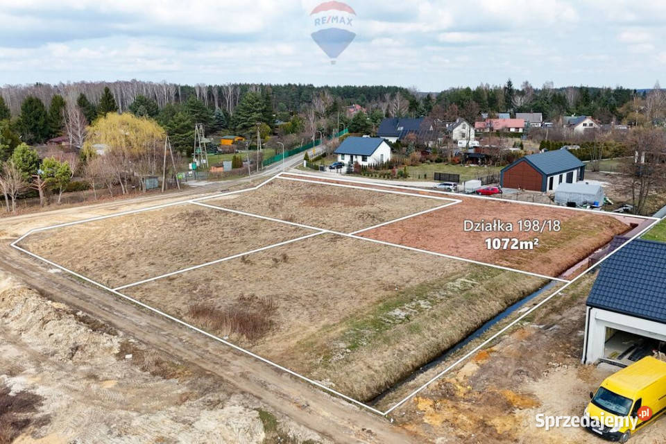 Działka 1072 m MPZP Kajetany gm Nadarzyn budowlana