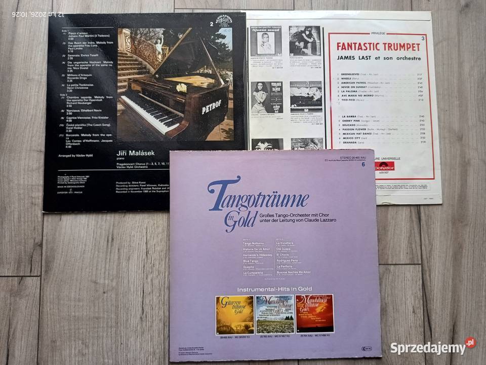 Trzy albumy winylowe z nastrojową taneczną pop Wronki