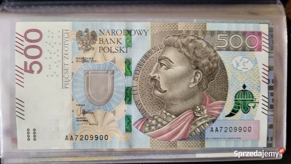 Polska 500 Złotych Jan III Sobieski Pierwsza Nowy Sącz