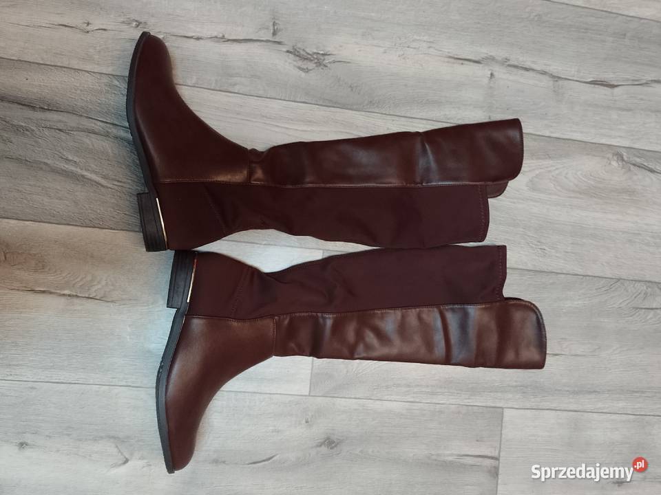 40 Brązowe czekoladowe Kozaki kolano Kraków