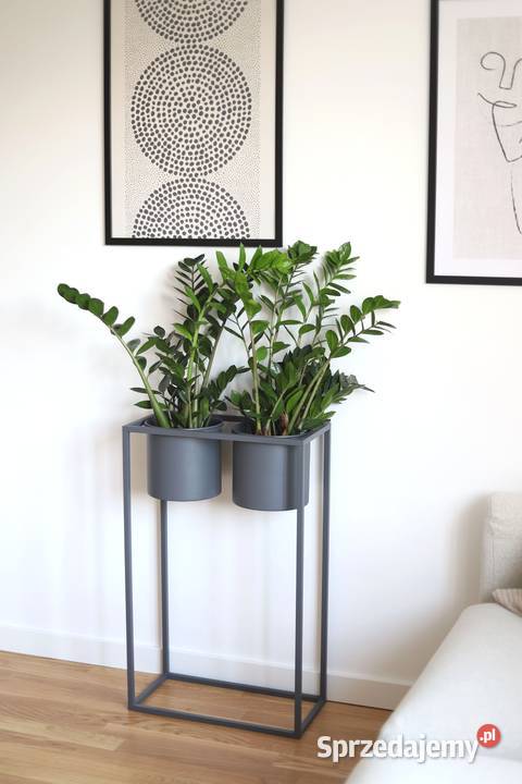 Kwietnik Metalowy Stojak z donicami 80x50 LOFT Sobienie-Jeziory