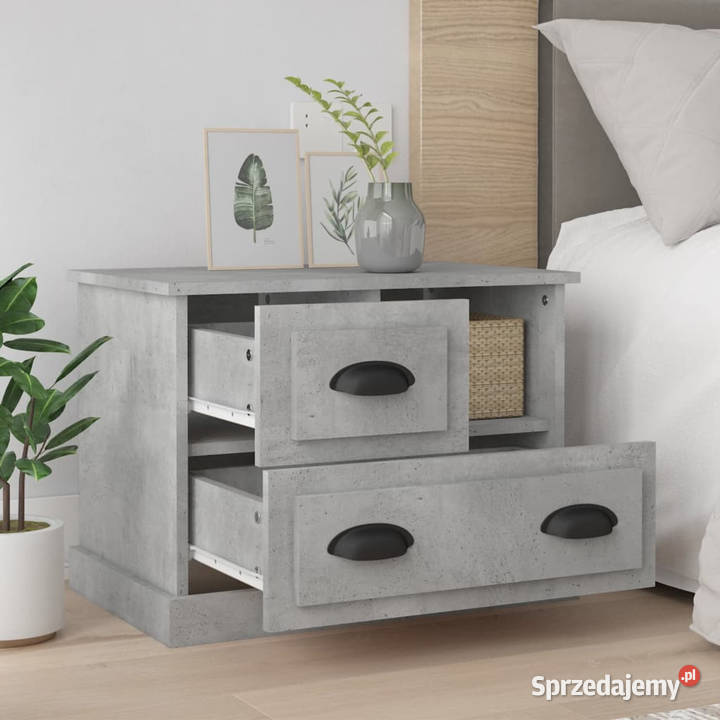 Szafka nocna szarość betonu 60x39x45 WM816364 Nocne