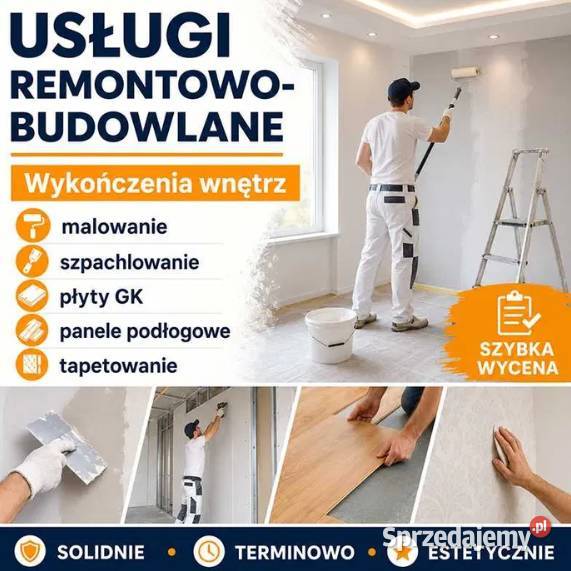 Remonty i wykończenia wnętrz GK gładzie Augustów