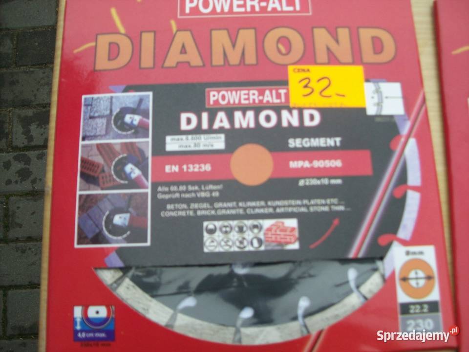 TARCZA DIAMENTOWA SEGMENT BETONU KOSTKI 230 mm Głogowa