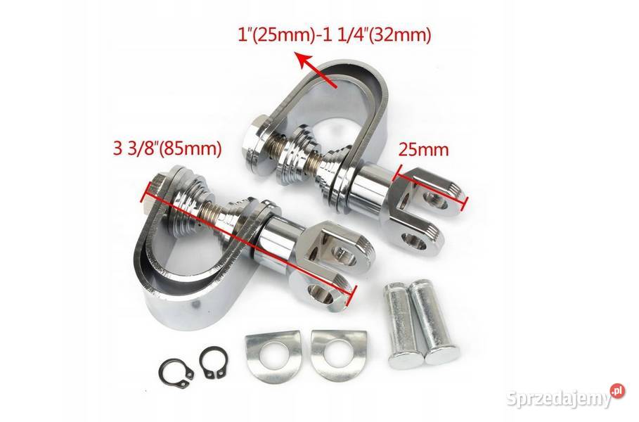 PODNÓŻKI SPACERÓWKI CHROMOWANE NA GMOLE Podnóżki i stopki Części i akcesoria motocyklowe Sosnowiec